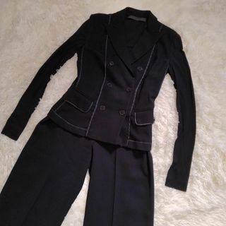 ダナキャラン(Donna Karan)のDKNY イタリア製 パンツスーツ UK8 ブラック(スーツ)