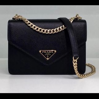 プラダ(PRADA)の【美品】 PRADA プラダ ショルダーバッグ ロゴ チェーン(ショルダーバッグ)