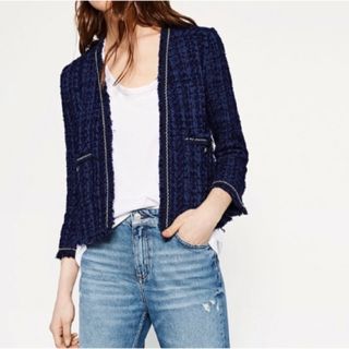 ZARA - zara ツイードジャケット パンツ アップルグリーンの通販 by ...