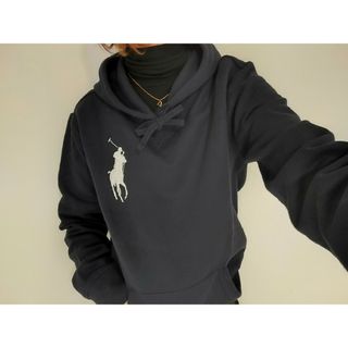 ポロラルフローレン(POLO RALPH LAUREN)の試着のみ ビッグポニー 裏起毛パーカー ネイビー(パーカー)