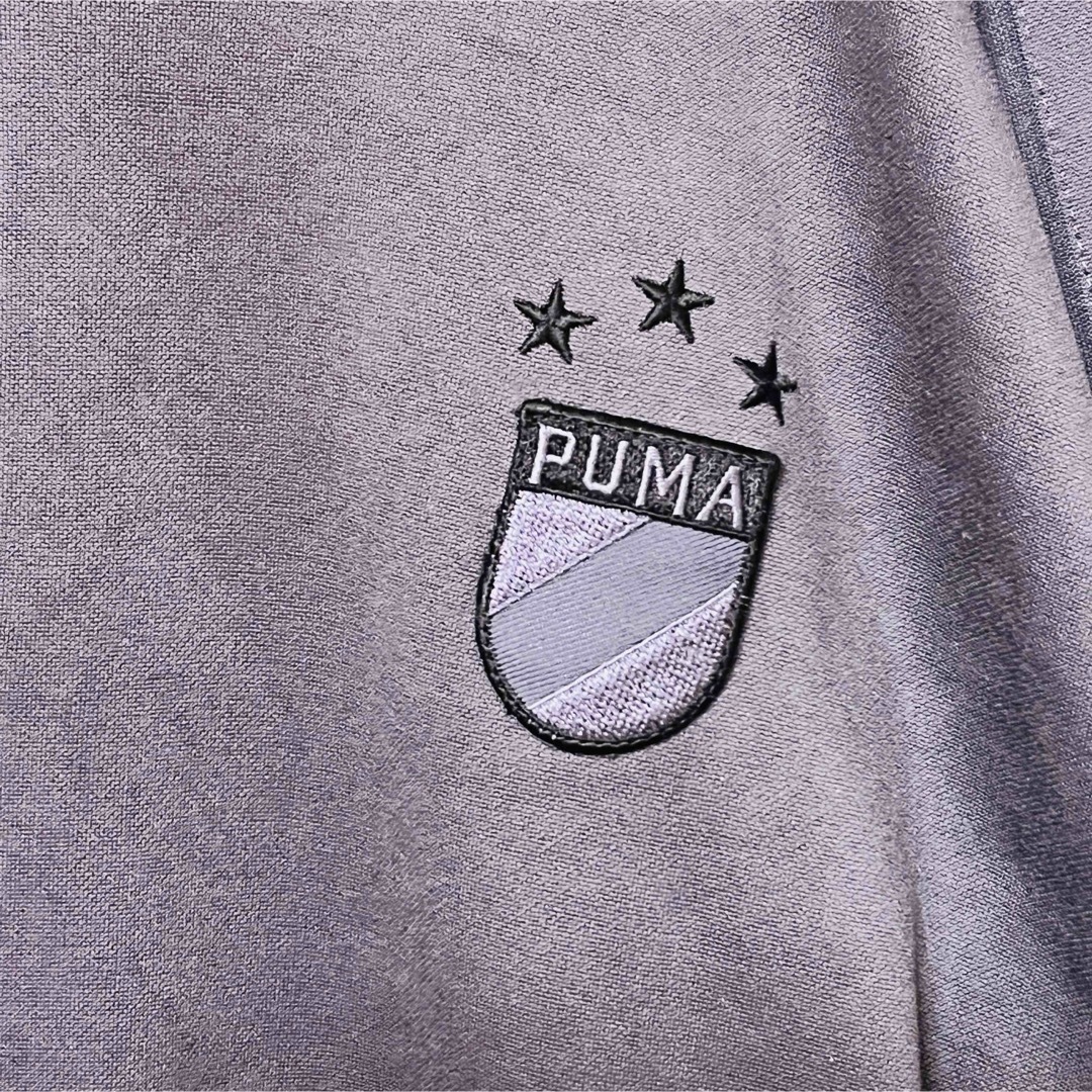 PUMA(プーマ)のプーマジャージ上　トラックジャケット　ヒットユニオン　刺繍Lグレー×オレンジ メンズのトップス(ジャージ)の商品写真