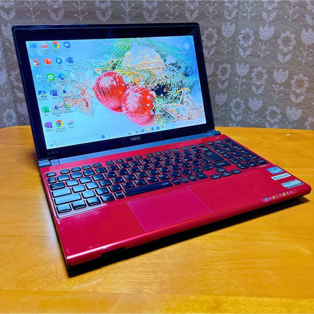 NEC(エヌイーシー)の大人気✨ノートパソコン Windows11✨オフィス付き✨NEC✨SSD✨レッド スマホ/家電/カメラのPC/タブレット(ノートPC)の商品写真