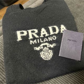 PRADA - PRADA 青山購入 プラダ ロゴ入 ジップアップセーター ネイビー ...