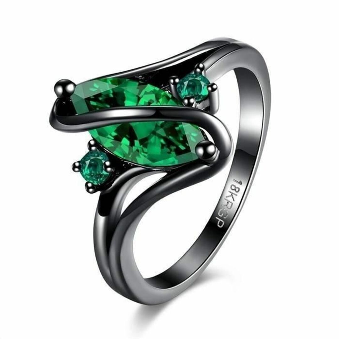 【R005】リング レディース アクセサリー グリーン かわいい 指輪 22号 レディースのアクセサリー(リング(指輪))の商品写真