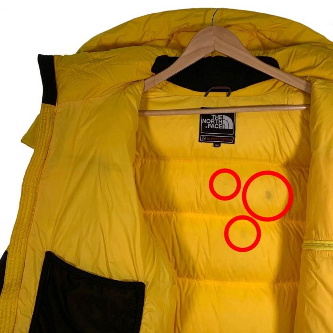 THE NORTH FACE(ザノースフェイス)のTHE NORTH FACE ノースフェイス SUMMIT SERIES HYVENT 800 Fill ダウンジャケット イエロー 韓国 NFD00B65 Size 110(XXL) メンズのジャケット/アウター(ダウンジャケット)の商品写真