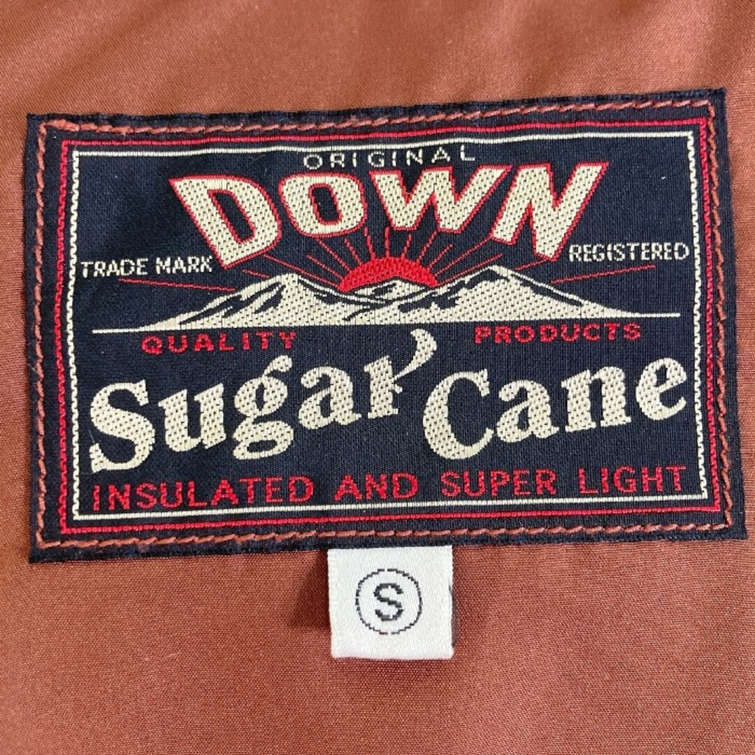 ★SUGAR CANE シュガーケーン レザーヨーク ダウンベスト ブラウン sizeS メンズのジャケット/アウター(ダウンベスト)の商品写真