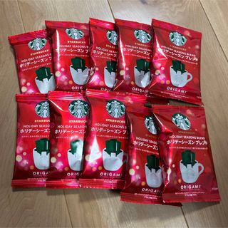 スターバックスコーヒー(Starbucks Coffee)のスターバック　オリガミ　ホリデーシーズンブレンド10袋(コーヒー)