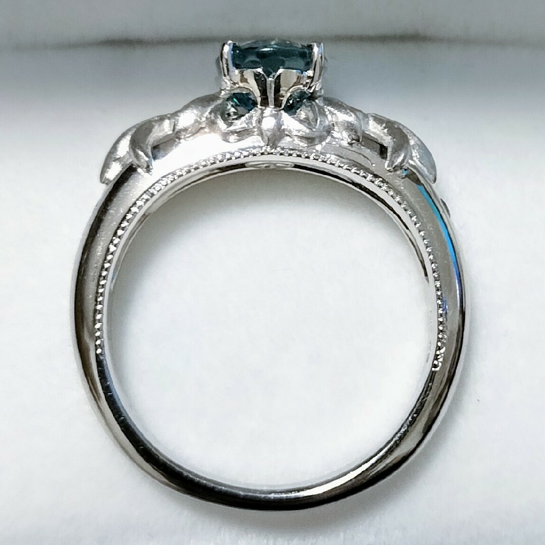 名執左結里 ダイヤモンド×ブルージルコン リング K18WG 2.317ct 名執左結里 ダイヤモンド×ブルージルコン リング K18WG 2.317ct