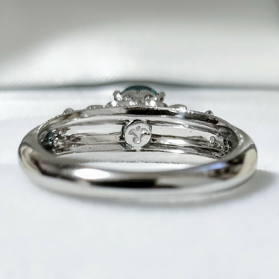 名執左結里 ダイヤモンド×ブルージルコン リング K18WG 2.317ct 名執左結里 ダイヤモンド×ブルージルコン リング K18WG 2.317ct