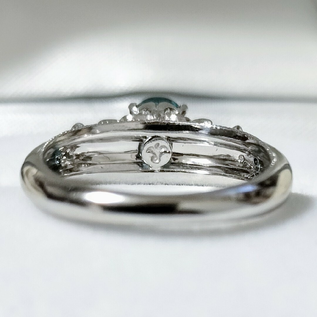 名執左結里 ダイヤモンド×ブルージルコン リング K18WG 2.317ct レディースのアクセサリー(リング(指輪))の商品写真