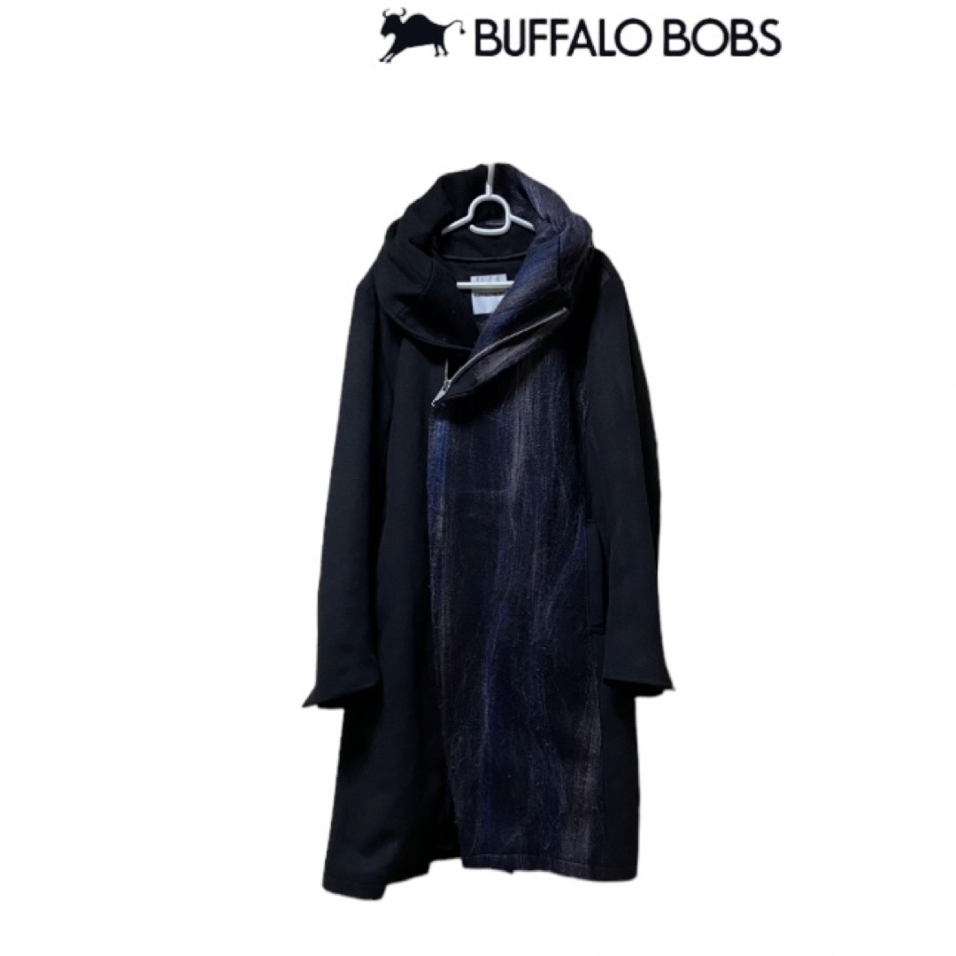 BUFFALO BOBS(バッファローボブス)の美シルエット【BUFFALO BOBS】ウール ビッグフード ロングコート メンズのジャケット/アウター(トレンチコート)の商品写真