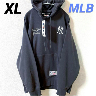 メジャーリーグベースボール(MLB)の【新品】MLB ヤンキース　パーカー　スウェット　刺繍ロゴ　XL(パーカー)