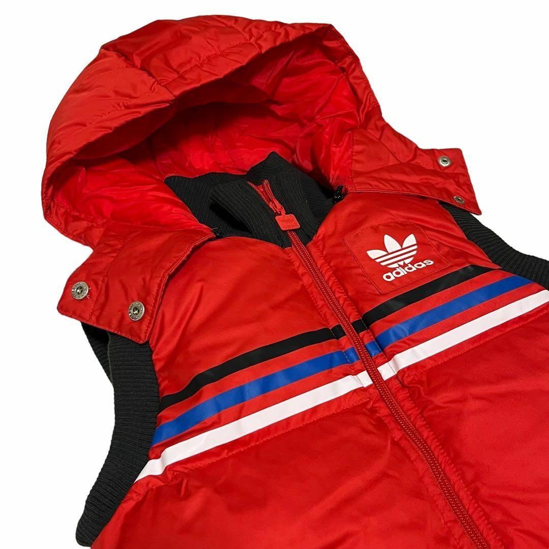 adidas - 美品☆adidas アディダス 赤 ダウンベスト XS(Sサイズ adidas - 美品☆adidas アディダス 赤 ダウンベスト XS(Sサイズ