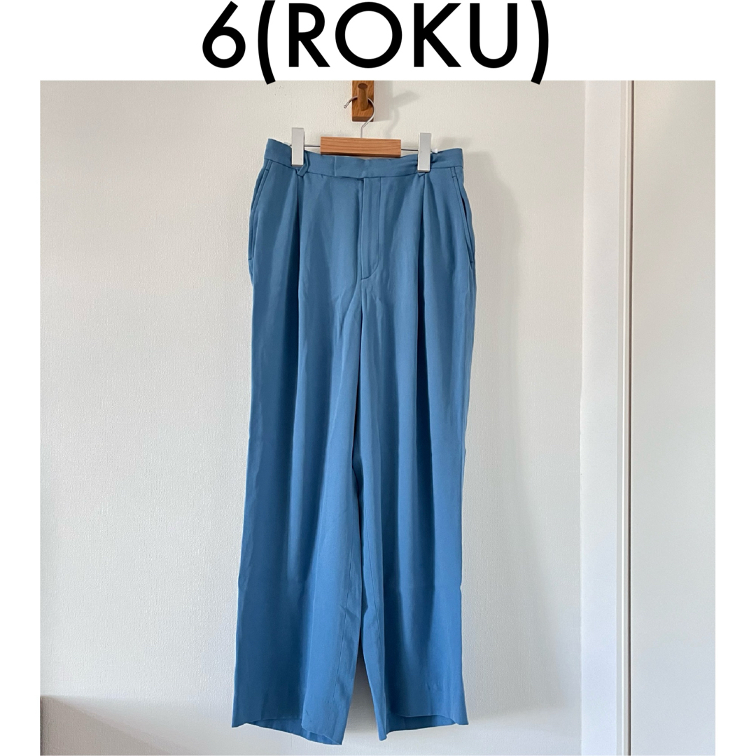 ＜6(ROKU)＞GEORGETTE HIGH WAIST PANTS/パンツ