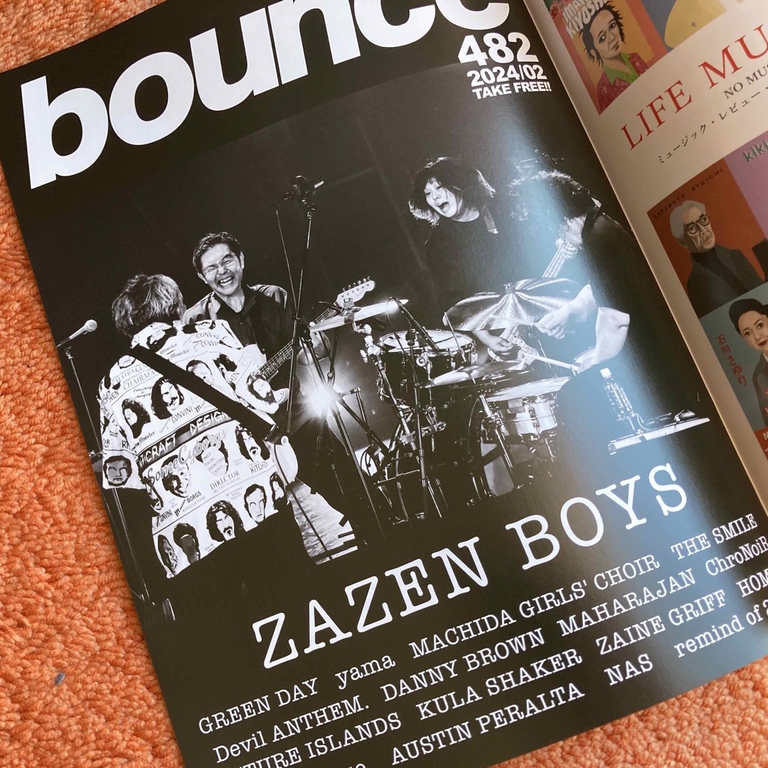 バウンス　bounce 482 グリーン・デイ／ZAZEN BOYS／yama エンタメ/ホビーの雑誌(アート/エンタメ/ホビー)の商品写真