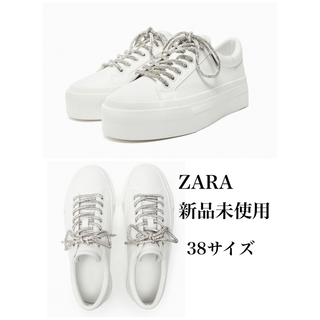 ZARA - 新品未使用 ザラ ZARA バレエ フラット スニーカー 36 ホワイト ...