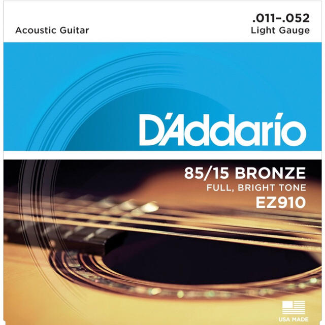 【1セット500円】EZ910 ダダリオ アコースティック ギター 弦   楽器のギター(アコースティックギター)の商品写真