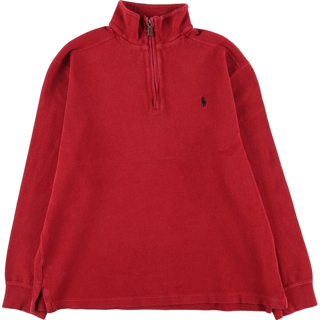 Ralph Lauren(ラルフローレン)の古着 ラルフローレン Ralph Lauren POLO by Ralph Lauren ハーフジップスウェットシャツ トレーナー メンズL /eaa415112 メンズのトップス(スウェット)の商品写真