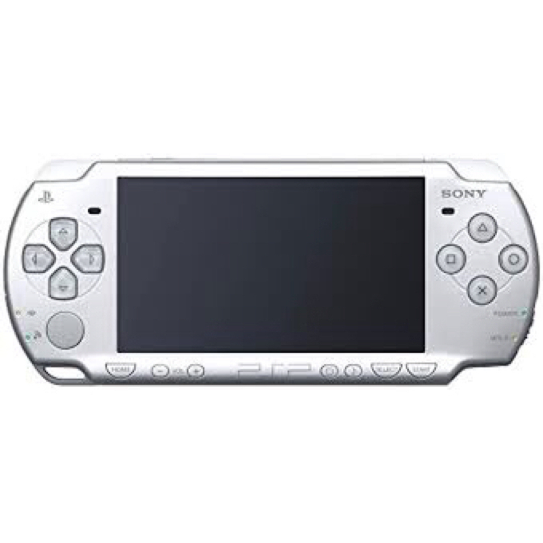 PlayStation Portable(プレイステーションポータブル)のPSP-2000 シルバー　※オマケゲームソフト付き エンタメ/ホビーのゲームソフト/ゲーム機本体(携帯用ゲーム機本体)の商品写真
