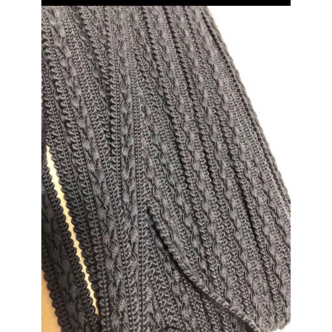 ブラック   幅広ウール混ブレード  18巾    4m  ハンドメイドの素材/材料(各種パーツ)の商品写真