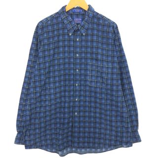 ペンドルトン(PENDLETON)の古着 ペンドルトン PENDLETON チェック柄 長袖 ボタンダウン コーデュロイシャツ メンズXXL /eaa414990(シャツ)