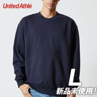 ユナイテッドアスレ(UnitedAthle)のトレーナー 裏毛 クルーネック スウェット【5044-01】L ネイビー(スウェット)