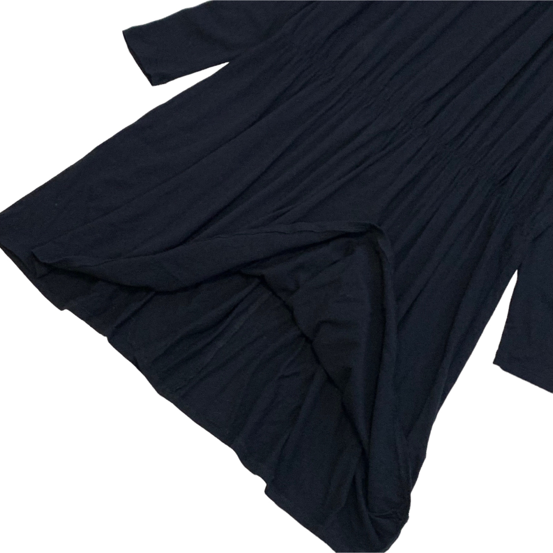 bulle de savon(ビュルデサボン)のビュルデサボン コットンウール カラフル 襟がかわいい ワンピース 黒 フリー レディースのワンピース(ひざ丈ワンピース)の商品写真