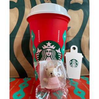 スターバックスコーヒー(Starbucks Coffee)のホリデー2022リユーザブルカップ専用ドリンクホールキャップベアリスタバレリーナ(タンブラー)