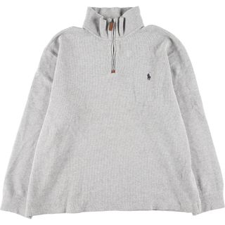 ラルフローレン(Ralph Lauren)の古着 ラルフローレン Ralph Lauren POLO RALPH LAUREN ハーフジップスウェットシャツ トレーナー メンズXL /eaa379247(スウェット)