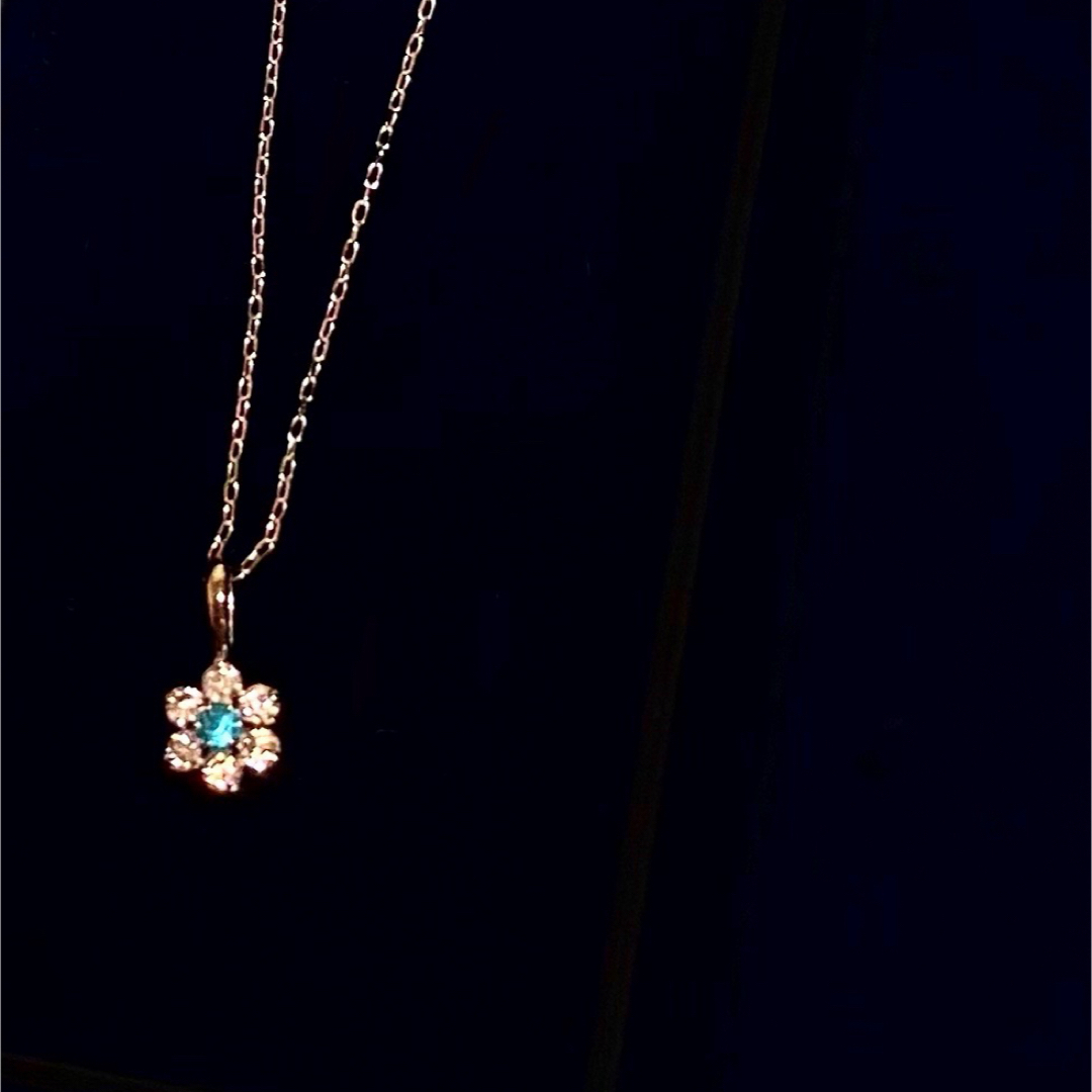 ネックレス ダイヤモンド トルマリン レディースのアクセサリー(ネックレス)の商品写真