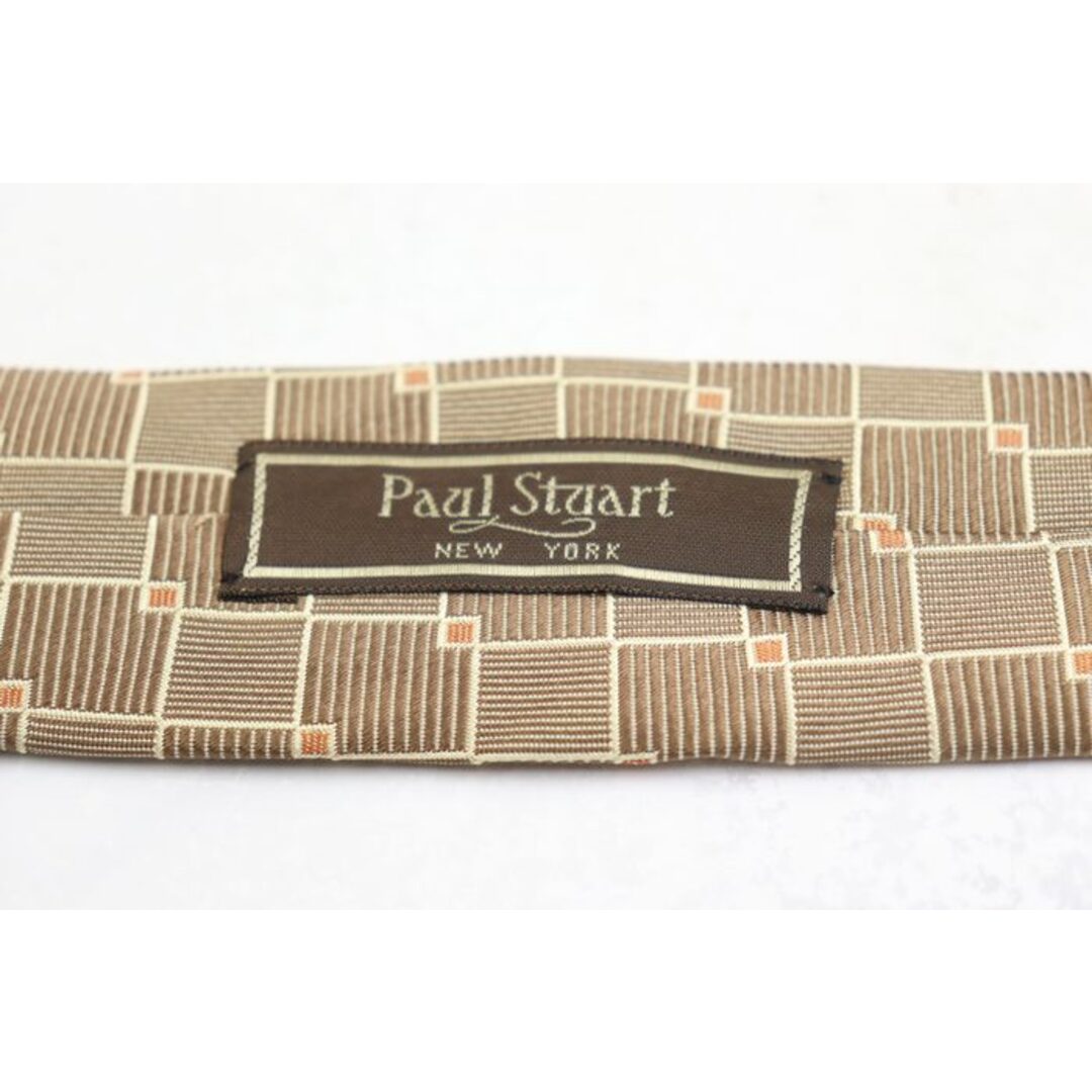 Paul Stuart(ポールスチュアート)のポールスチュアート ブランド ネクタイ シルク 格子柄 小紋柄 メンズ グレー PAUL STUART メンズのファッション小物(ネクタイ)の商品写真