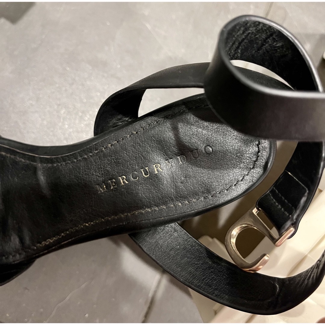 MERCURYDUO(マーキュリーデュオ)の【MERCURYDUO】ウェッジソールサンダル　ブラック レディースの靴/シューズ(サンダル)の商品写真