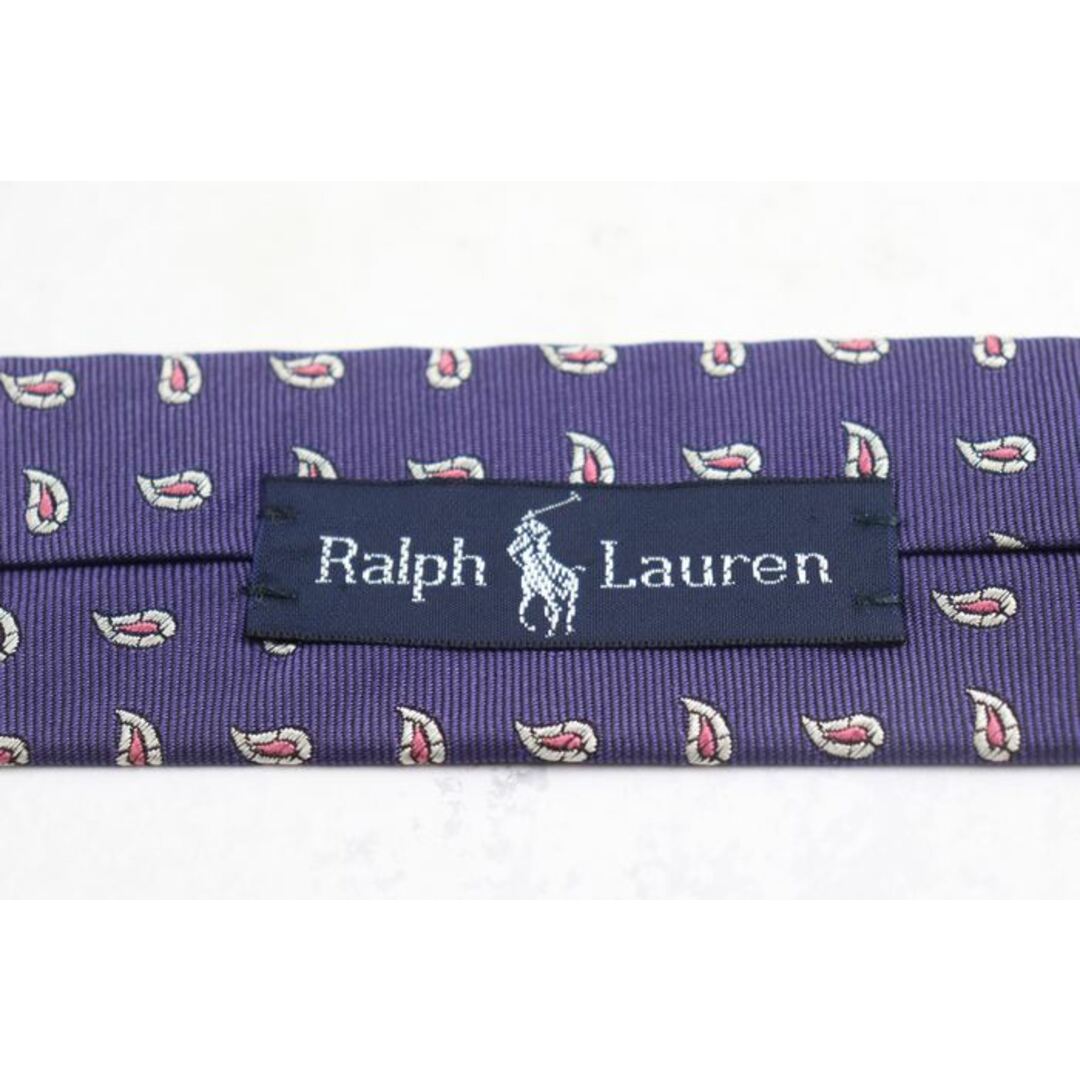 Ralph Lauren(ラルフローレン)のラルフローレン ブランド ネクタイ シルク ペイズリー柄 総柄 メンズ パープル RALPH LAUREN メンズのファッション小物(ネクタイ)の商品写真