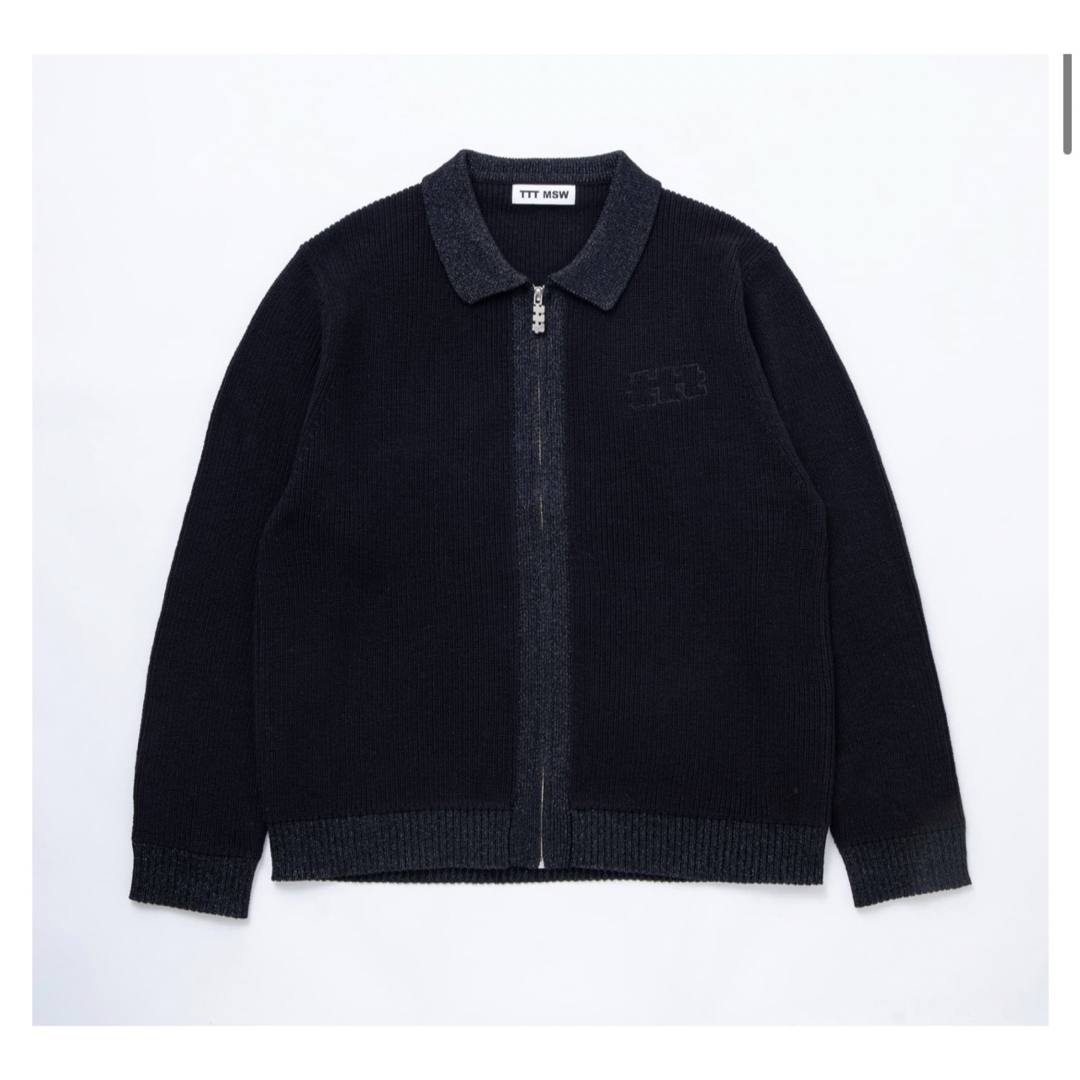 TTT_MSW - TTTMSW 24SS Lame zip up cardigan (BLACK)の通販 by TTT_MSW - TTTMSW 24SS Lame zip up cardigan (BLACK)の通販 by