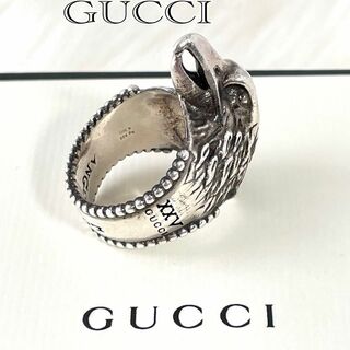 グッチ(Gucci)の【箱・保存袋付き】GUCCI ラージタイプ　指輪　イーグルヘッドリング　402(リング(指輪))