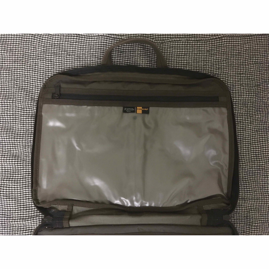 PORTER(ポーター)の【中古・美品】吉田カバン ポーター テンション 2WAYブリーフケース カーキ メンズのバッグ(ビジネスバッグ)の商品写真