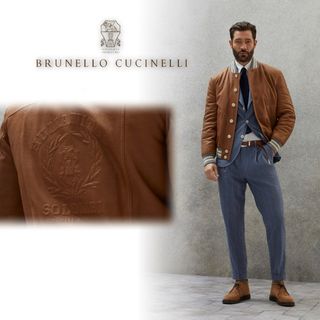 ブルネロクチネリ(BRUNELLO CUCINELLI)のL59★未使用★23-24AW★グレインレザージャケット ブルネロクチネリ(レザージャケット)