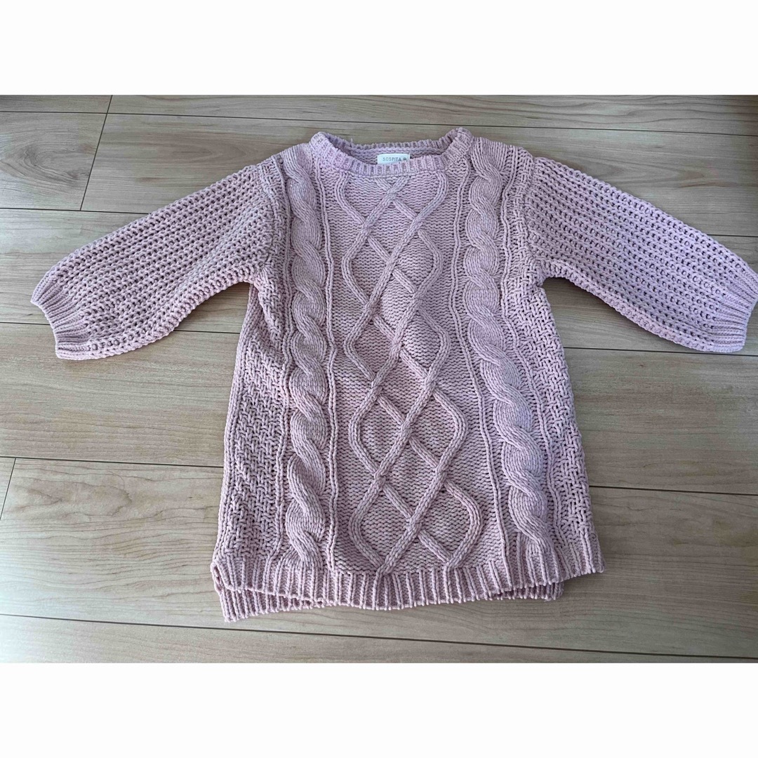 ニット　ワンピース キッズ/ベビー/マタニティのキッズ服女の子用(90cm~)(ワンピース)の商品写真