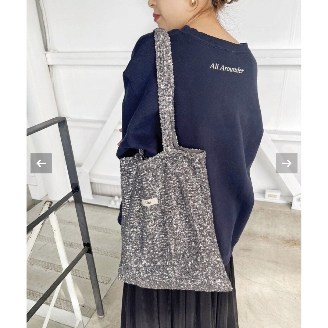 Spick & Span(スピックアンドスパン)の大人気完売☆【Uhr / ウーア】Spangle Tote Bag ☆シルバー レディースのバッグ(トートバッグ)の商品写真