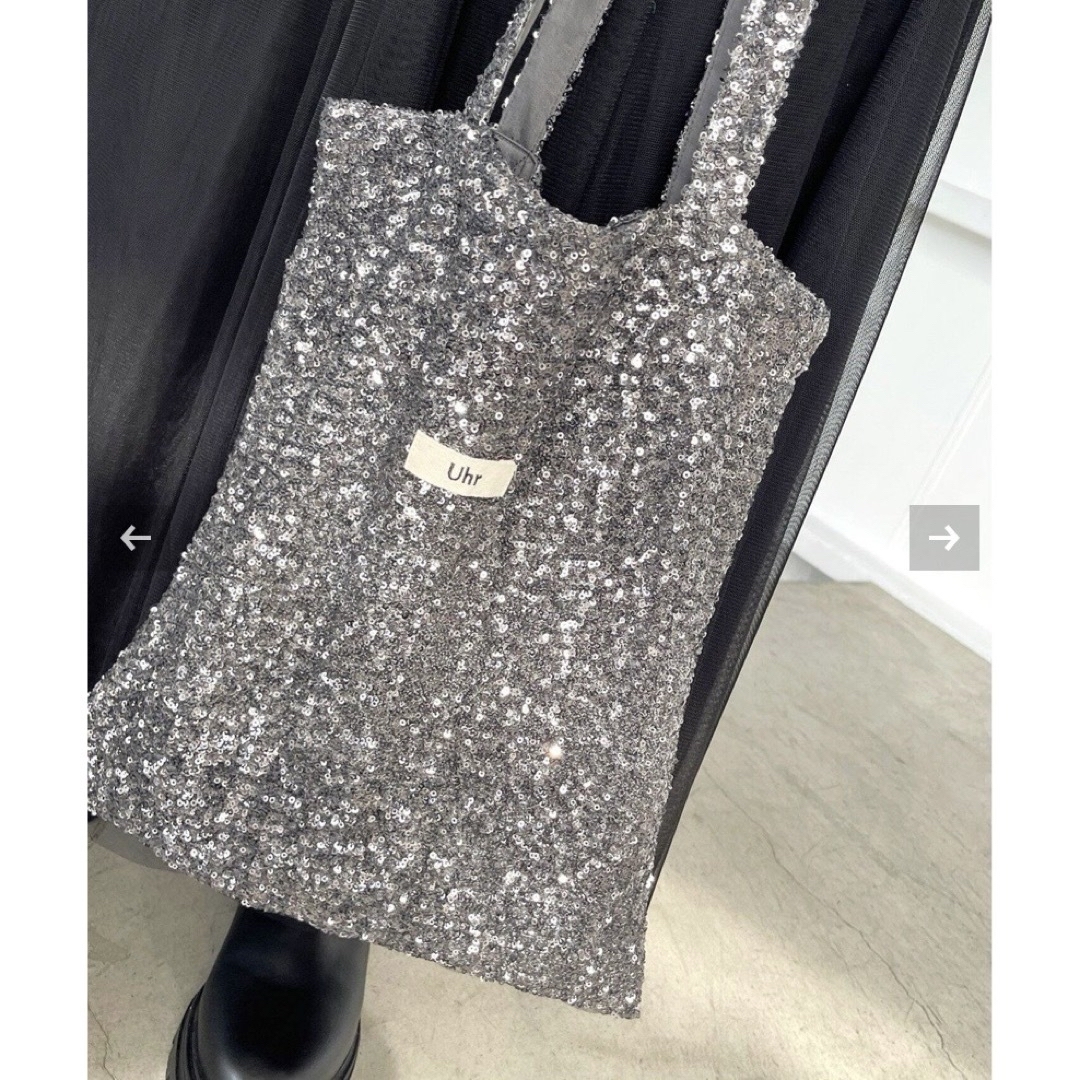 Uhr / ウーア　Spangle Tote Bag  シルバー　新品　未使用