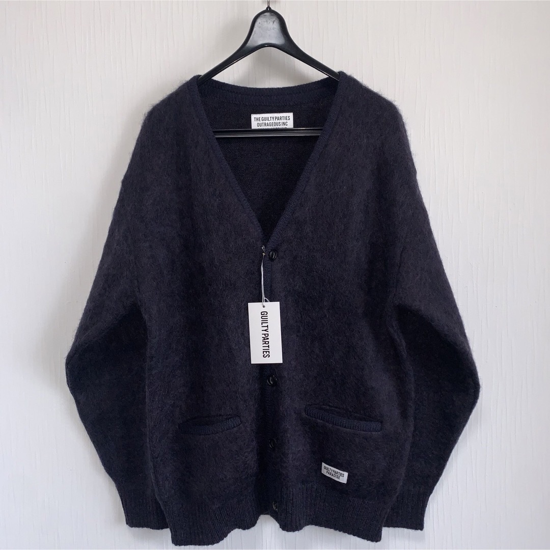 WACKO MARIA(ワコマリア)のL紫【WACKOMARIA】MIX MOHAIR CARDIGAN／新品／送料込 メンズのトップス(カーディガン)の商品写真