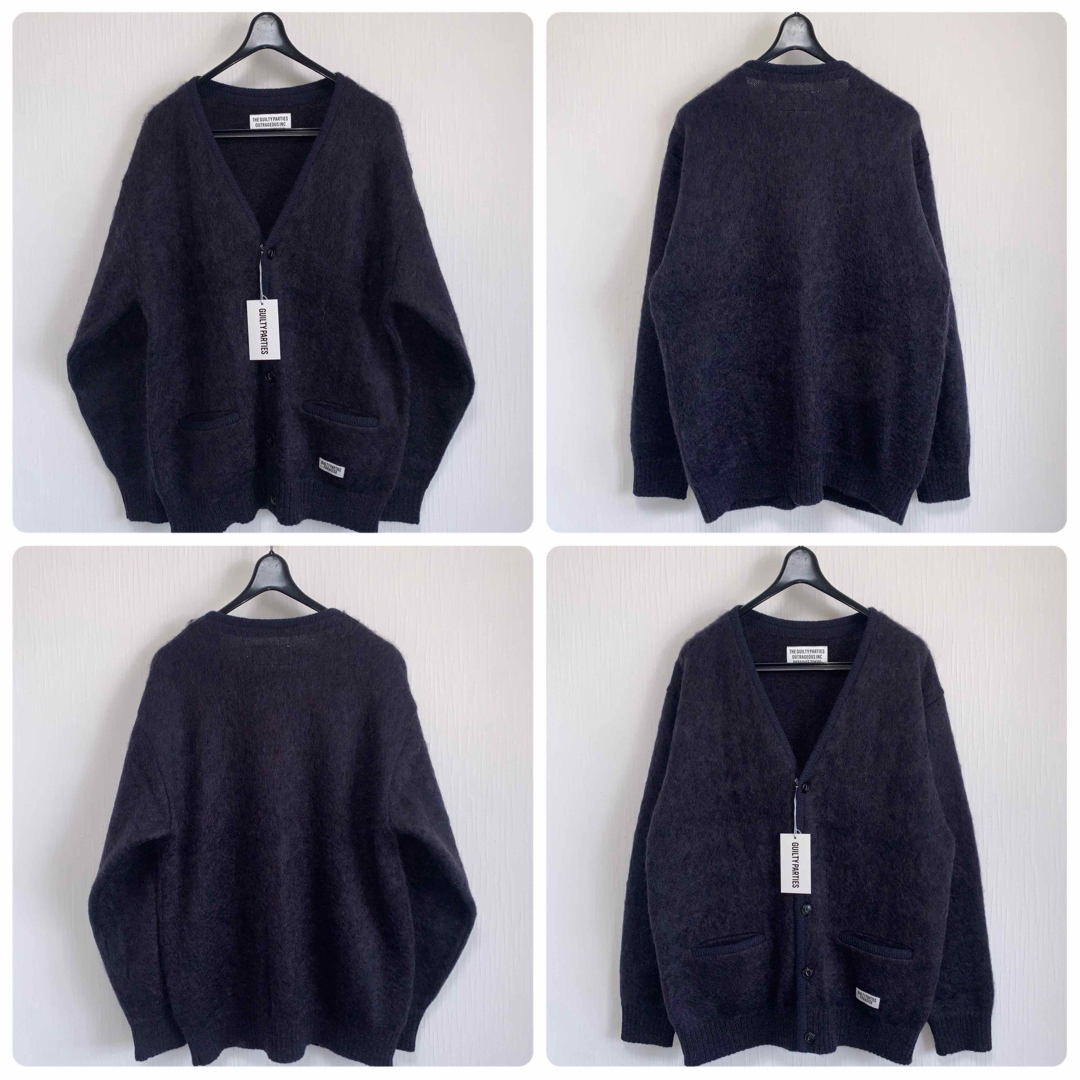 WACKO MARIA(ワコマリア)のL紫【WACKOMARIA】MIX MOHAIR CARDIGAN／新品／送料込 メンズのトップス(カーディガン)の商品写真