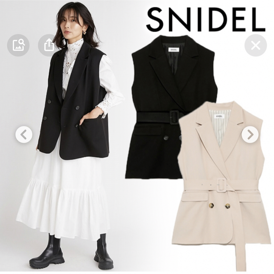 SNIDEL(スナイデル)のスナイデル　オーバーサイズジレ レディースのトップス(ベスト/ジレ)の商品写真