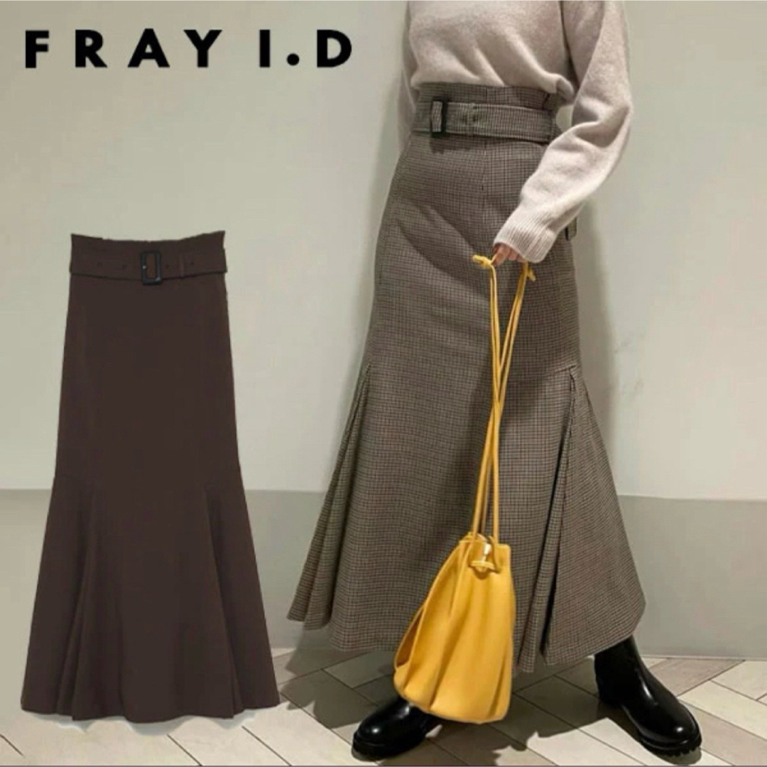 FRAY I.D(フレイアイディー)のフレイアイディー　ハイウエストベルテッドマーメイドスカート レディースのスカート(ロングスカート)の商品写真