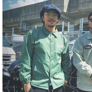 【数原龍友着用】IRON CROSS Coach Jacket green(ナイロンジャケット)