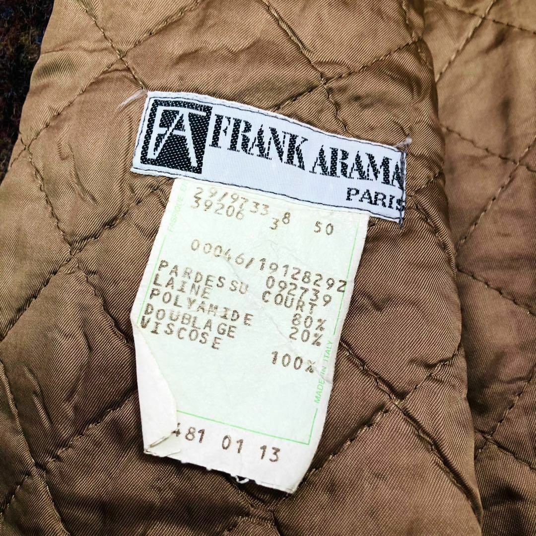 FRANK ARAMA　ジャケット　ツイード　チェック　ダブル　キルティング メンズのジャケット/アウター(チェスターコート)の商品写真