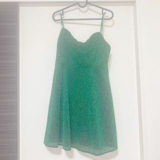 シーイン(SHEIN)のシーイン♡緑のワンピース(ミニワンピース)