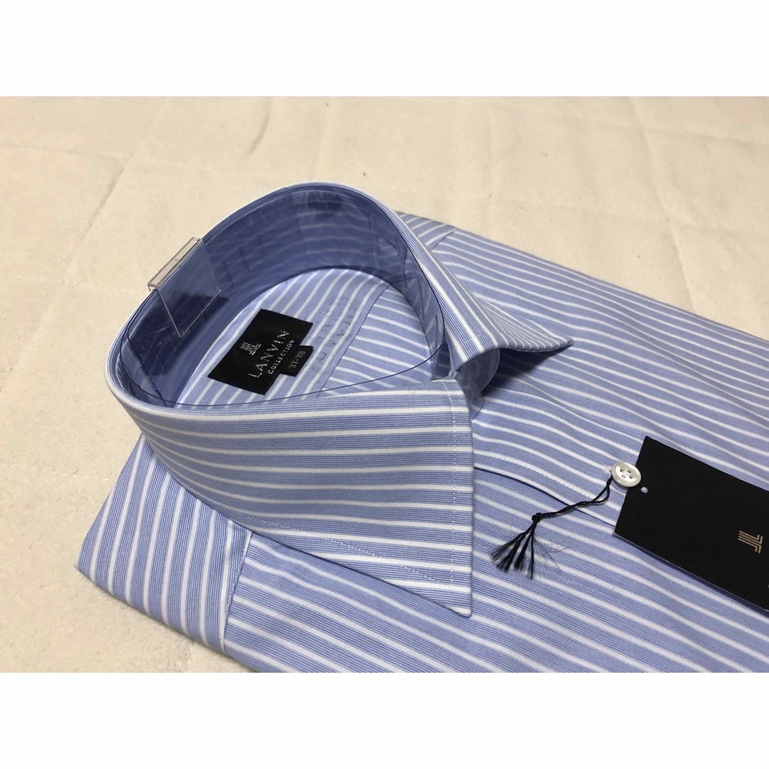 LANVIN COLLECTION(ランバンコレクション)のM571新品LANVIN 長袖ストライプワイシャツ 37-78￥14300日本製 メンズのトップス(シャツ)の商品写真