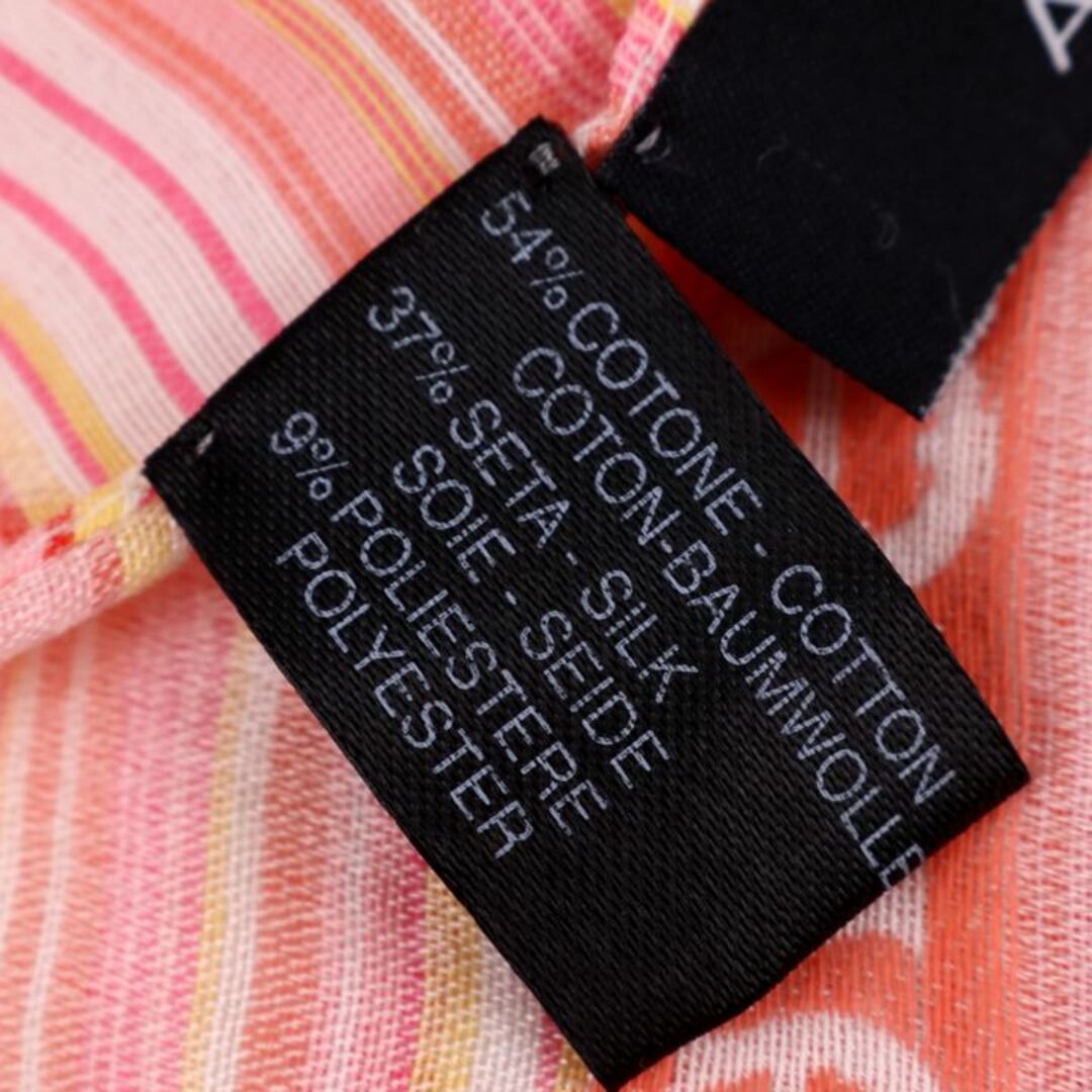 AIGNER(アイグナー)のアイグナー ストール 大判スカーフ ロゴ ボーダー シルク混 ブランド 小物 レディース ピンク AIGNER レディースのファッション小物(バンダナ/スカーフ)の商品写真