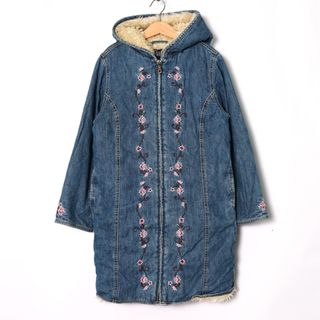 ギャップ(GAP)のギャップ デニムコート ロングコート 裏ボア アウター キッズ 女の子用 L/G(10)サイズ ブルー GAP(ジャケット/上着)